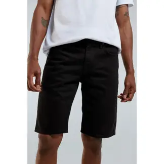 KOAJ - Bermuda slim negra en jean con bolsillos funcionales y ti HOMBRE