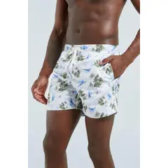 KOAJ - Bermuda crema clara tipo playera para hombre cuenta con d HOMBRE