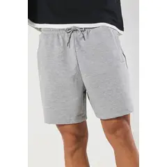 KOAJ - Bermuda gris clara con cintura elástica y bolsillos HOMBRE