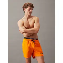 CALVIN KLEIN - Traje naranja de baño corto con cinturilla doble - Intense Power