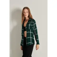 KOAJ - Blusa manga larga a cuadros MUJER