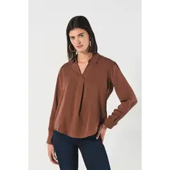 KOAJ - BLUSA CON PRENSE Y MANGA LARGA. Mujer