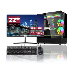 JANUS - Computador Gamer Ryzen 5 4600G RAM 16GB SSD 512GB Monitor 22 Pulgadas 100Hz