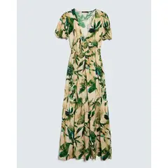 SEVEN SEVEN - Vestido Estampado Botánico Para Mujer Verde