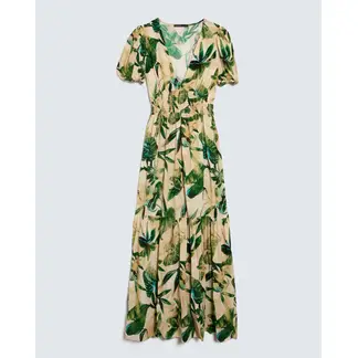 SEVEN SEVEN - Vestido Estampado Botánico Para Mujer Verde