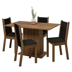 MADESA - Juego de Comedor Tina con 4 Sillas