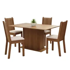 MADESA - Juego de Comedor Tina con 4 Sillas