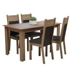MADESA - Juego de Comedor Ellen con 4 Sillas