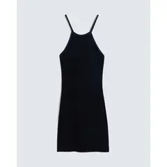 SEVEN SEVEN - Vestido Cuello Halter Con Pedrería Para Mujer Negro