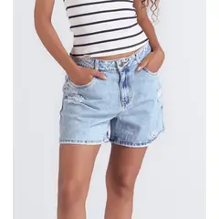 UNSER - Short Bermuda Con Rotos Y Bolsillos