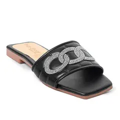 PRICE SHOES - Sandalias Planas Para Mujer 902C1106NEGRO