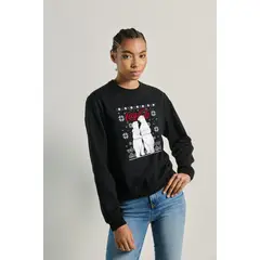 KOAJ - Sueter cuello redondo básico femenino con arte de Coca - MUJER