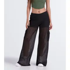 TYPER - Pantalón Relaxed En Malla Tipo Cargo