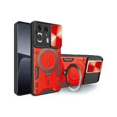 GENERICO - Funda Protección Cámara Soporte Para Motorola Edge 50 Ultra Rojo