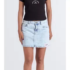 UNSER - Falda Corta Con Proceso Y Bolsillos