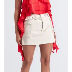 DEREK - Falda Short Para Mujer En Lino Unicolor
