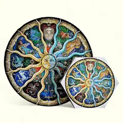 CAJA DE JUEGOS - Rompecabezas Redondo El Zodiaco