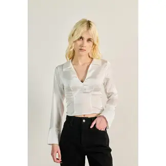 KOAJ - Blusa crop top para mujer en tono unicolor cuenta con man MUJER