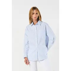 KOAJ - BLUSA CAMISERA OVERSIZE MANGA LARGA Mujer