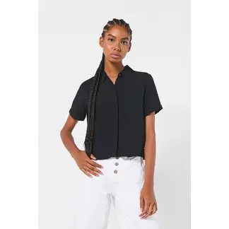 KOAJ - BLUSA CAMISERA MANGA CORTA CON BOLSILLO MUJER