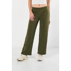 KOAJ - Pantalón jogger unicolor con bota recta y vena centrada MUJER