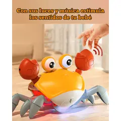 GENERICO - Juguete Cangrejo Para Bebés Gateadores Recargable Luces
