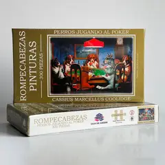 CAJA DE JUEGOS - Rompecabezas Perros Jugando al Poker 1.000 piezas