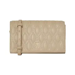 TOMMY HILFIGER - Bolso beige cruzado con acolchado a rombos