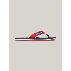TOMMY HILFIGER - Sandalias rojo con tiras de tejido trenzado