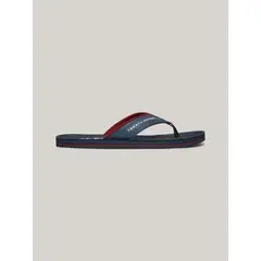 TOMMY HILFIGER - Sandalias azul con logo en tiras