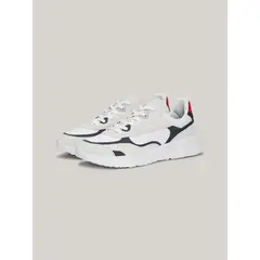 TOMMY HILFIGER - Tenis blanco de running de ante color block