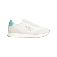 CALVIN KLEIN - Tenis blanco retro runner con monograma