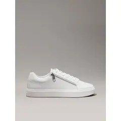 CALVIN KLEIN - Tenis Blanco Con Monograma Y Cremallera En El Lateral