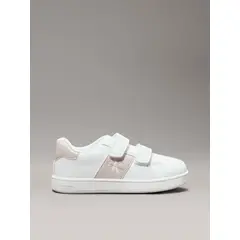 CALVIN KLEIN - Tenis blanco para niña con doble velcro