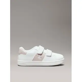CALVIN KLEIN - Tenis blanco para niña con doble velcro