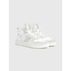 TOMMY HILFIGER - Tenis gris metalizadas de corte alto