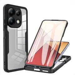 GENERICO - Estuche Protector Funda 2 En 1 360 Para Redmi note 13 pro 4G / 14S Negro