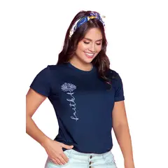 ATYPICAL - Camiseta Mujer Azul Navy 87101