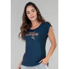 FORMAS INTIMAS - Camiseta Mujer Azul Petroleo Oscuro Fi 92714