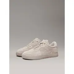 CALVIN KLEIN - Tenis beige classic iconic de ante