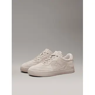 CALVIN KLEIN - Tenis beige classic iconic de ante