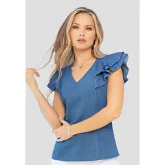 MARKETING PERSONAL - Blusa Mujer Azul Mp 87239