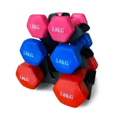 GENERICO - Kit Mancuernas De Vinilo 12 Kilos