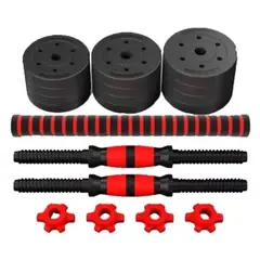 GENERICO - Kit De Mancuernas 20KG Cemento Termoforradas