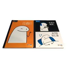 NORMA - Pack X6 Cuadernos Cosidos Rayado 50h Memes