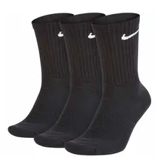 NIKE - Medias Everyday Cush Crew 3Pr-Negro