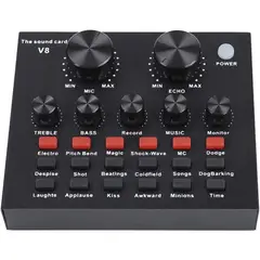GENERICO - Mezclador de Audio USB V8 Tarjeta Sonido Externa Profesion