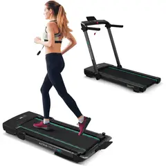 SERENELIFE - Caminadora 2 en 1, 2.5HP, 8 MPH, portátil, LED