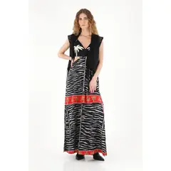 TENNIS - Vestido largo estampado cut out para mujer