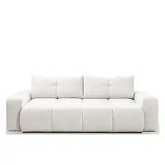 GENERICO - Mueble Moderno 2 Plazas Blanco y Extra Blando